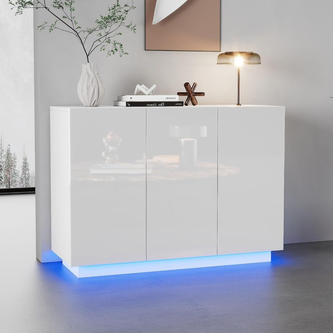 Hoehenverstellung an dem Sideboard aus Holzwerkstoff