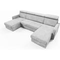 Das Sofa zeigt sich in Grau