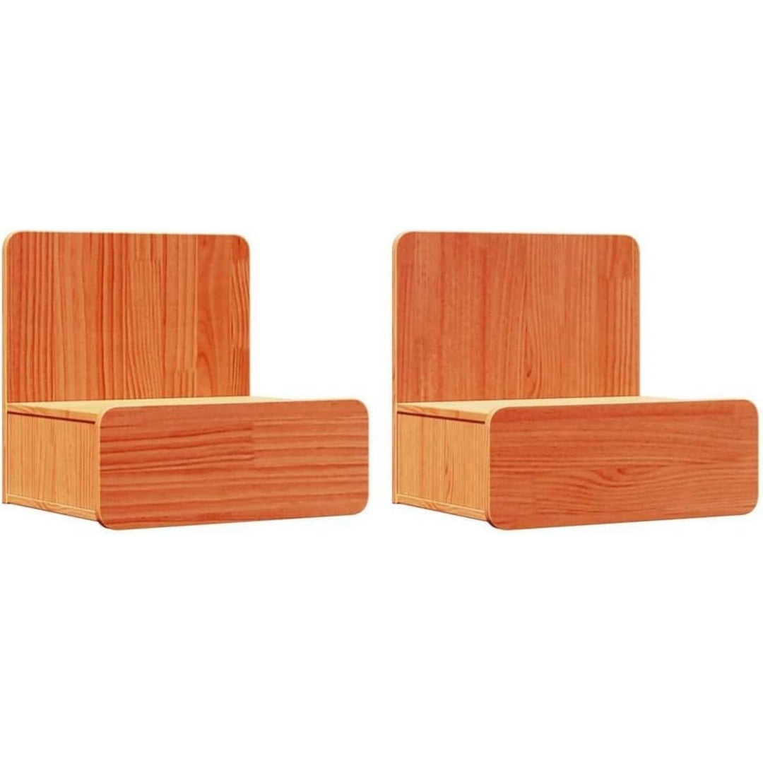 Nachttisch aus Massivholz und Kiefernholz mit Holzoptik