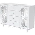 Sideboard mit 4 Schubladen und Glastueren