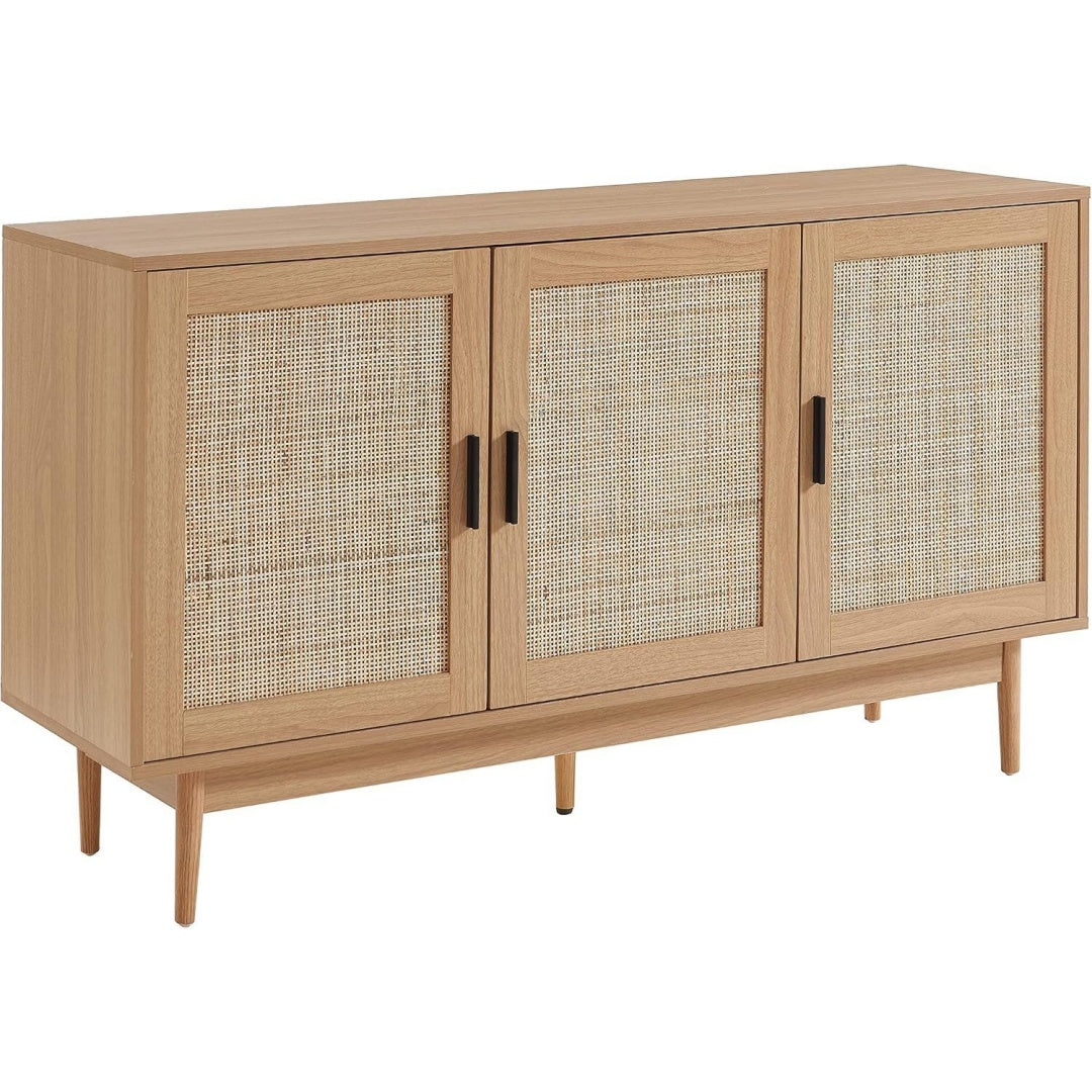 Sideboard mit Flechtoptik und Holzoptik