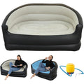 Sofa in Beige mit Armlehnen