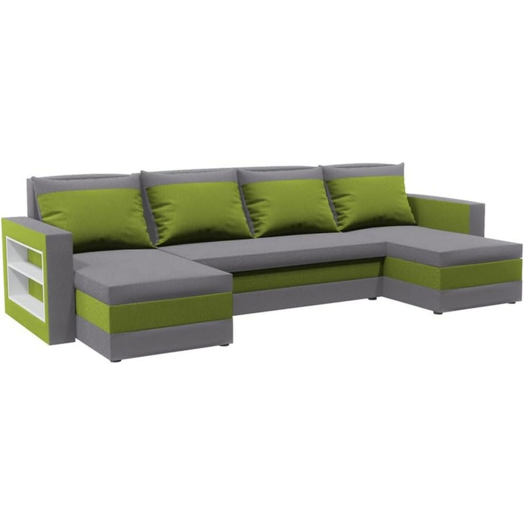 Sofa in Grau und Gruen