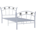 Das Bettgestell misst 90 x 200 cm mit den Massen 90 x 200 cm
