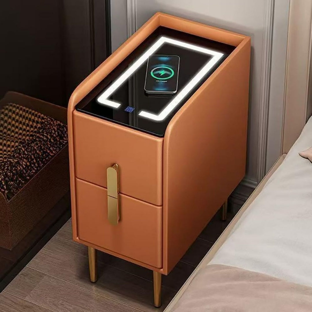 Schubladen praegen den Nachttisch in Orange