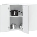 Wandschrank in Eichenbraun und Grau mit Wandmontage